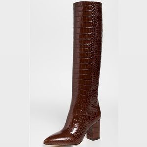 Paris Texas Tall Stacked Heel Boots Size 38 (US 8)